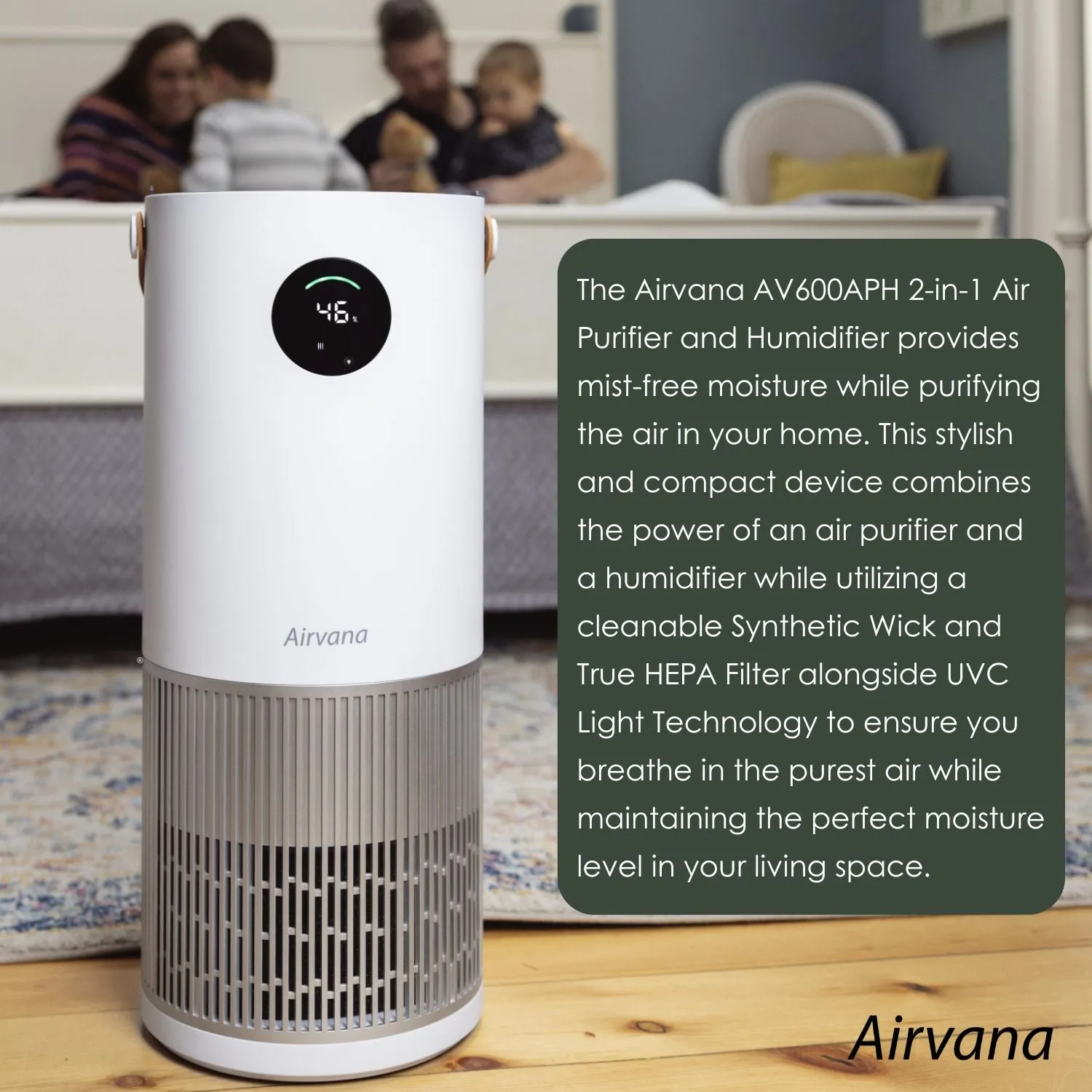 2-in-1 True HEPA Air Purifier & 1.1G Humidifier AV600APH