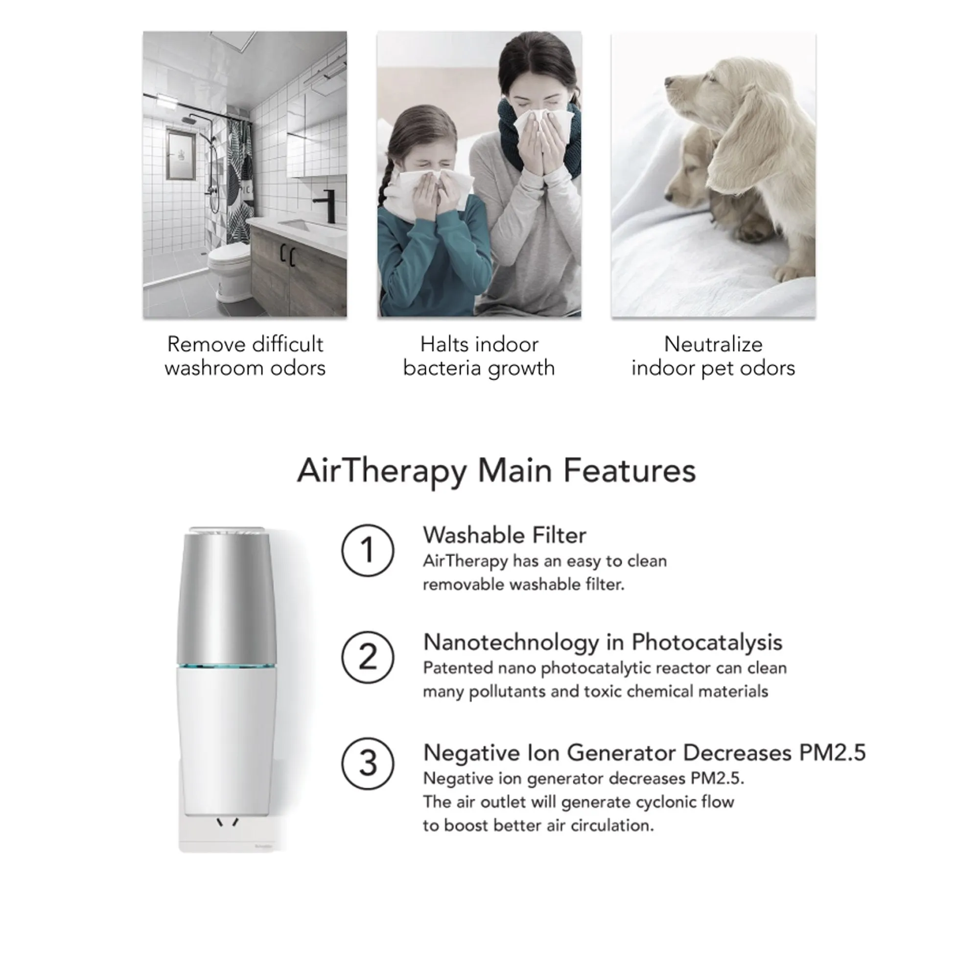 AirTherapy™ 2.0: UV Sterilization Air Purifier