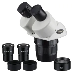 AmScope 20X-60X Magnification Super Widefield Stereo Binocular Microscope Head