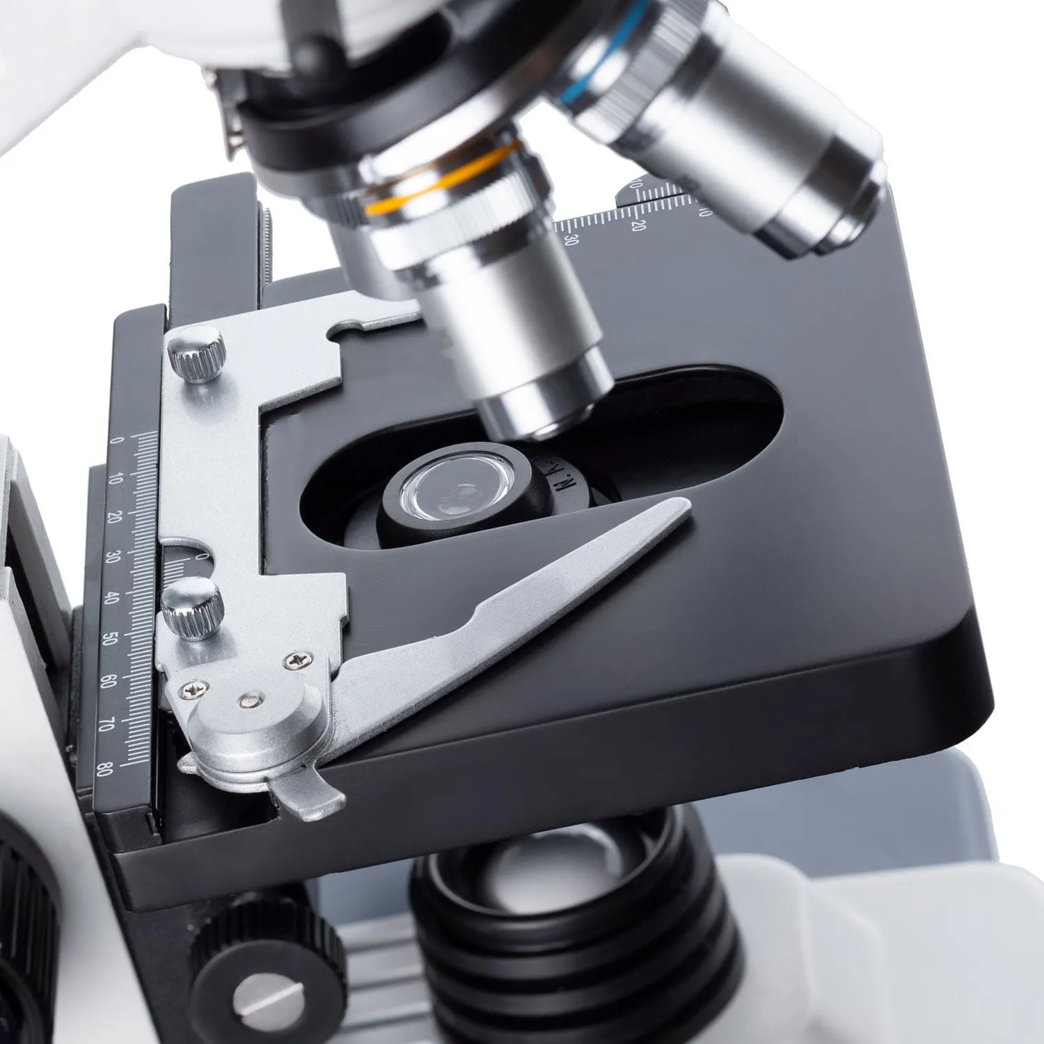 AmScope B120 Series Binocular Compound Microscope 40X-2000X Magnification with LED, Siedentopf Head, 3D Stage   Microscope Book