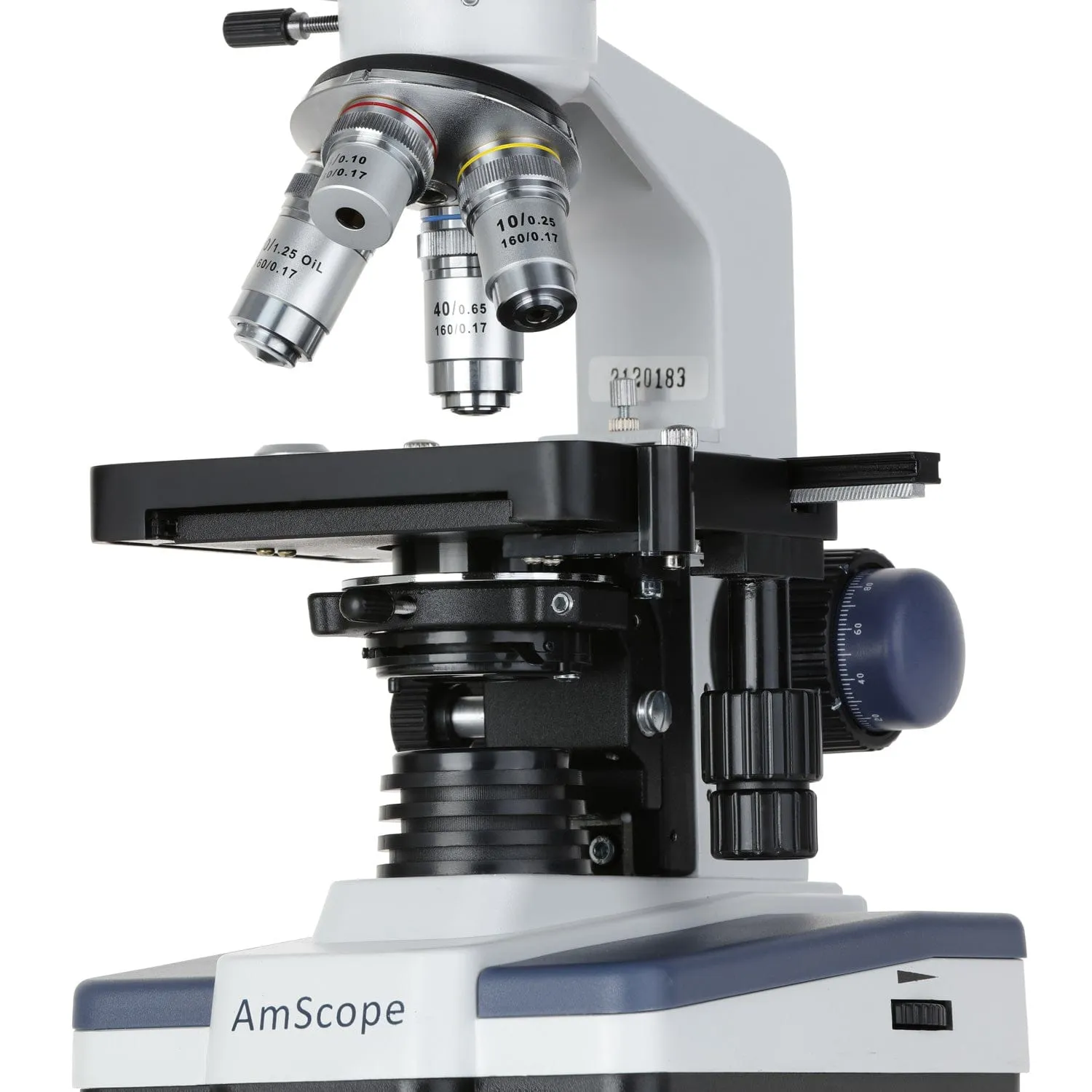 AmScope B120 Series Binocular Compound Microscope 40X-2000X Magnification with LED, Siedentopf Head, 3D Stage   Microscope Book