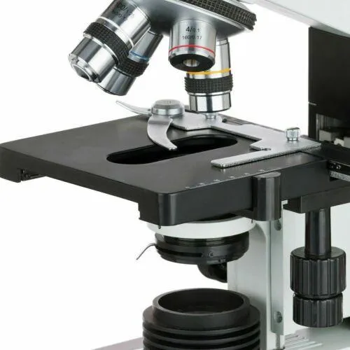 AmScope B490 Series Professional Biological Binocular Compound Microscope 40X-2000X Magnification With 20W Halogen, 3D Mechanical Stage and 3MP USB 2.0 C-mount Camera