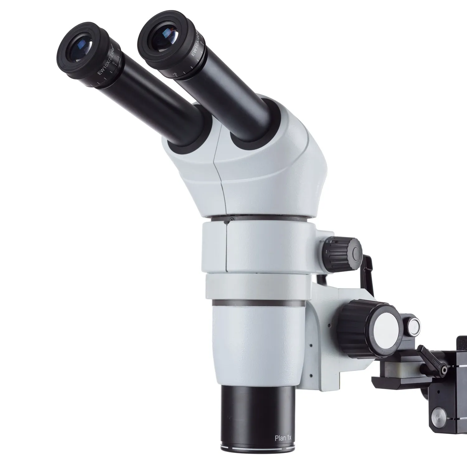 AmScope PM240 Series Zoom Binocular Stereo Microscope 8X-80X Magnification on Ball-bearing Boom Stand