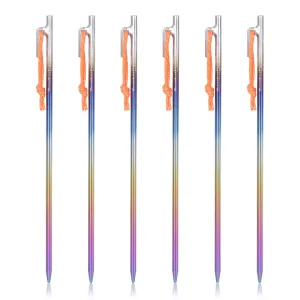 Boundless Voyage Titanium alloy Colorful Tent Stake for Outdoor Camping Strong Tent Pegs Lightweight 35CM