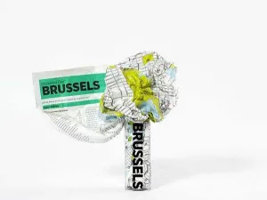 Brussels Crumpled City Map by Palomar (2013)