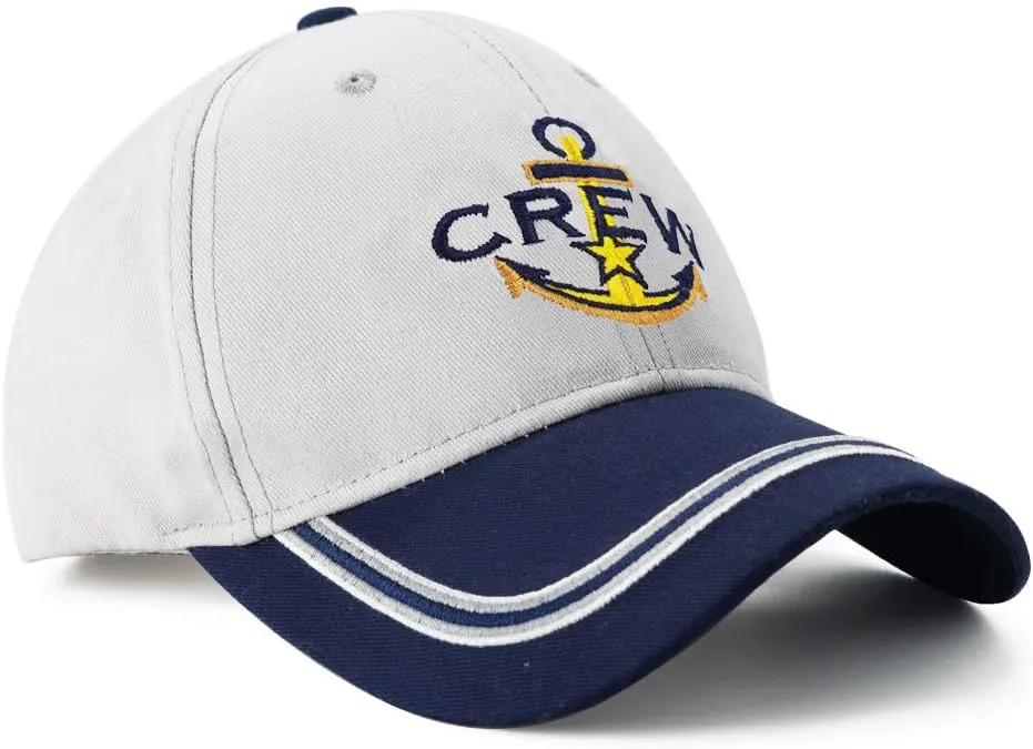 Captain Hat & First Mate | Matching Skipper Boating Baseball Caps | Nautical Marine Sailor Navy Hats