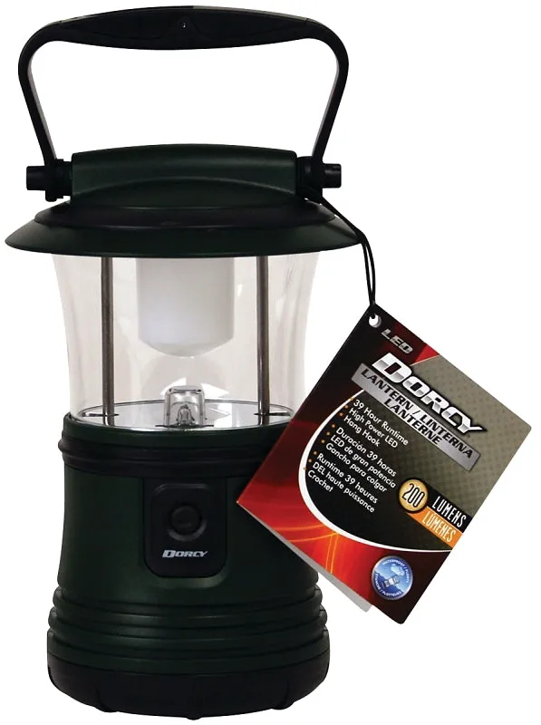 Dorcy 41-3103 Camping Lantern, D Battery, LED Lamp, 200 Lumens Lumens, Green :EA: QUANTITY: 1