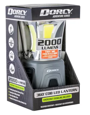 Dorcy Adventure Max Series 41-3119 Lantern with Emergency Signaling, D Battery, LED Lamp, 2000 Lumens Lumens, Black/Gray :EA: QUANTITY: 1