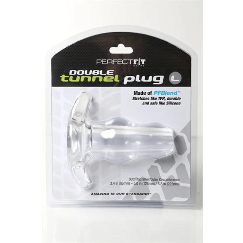 Double Tunnel Plug Large - Clear