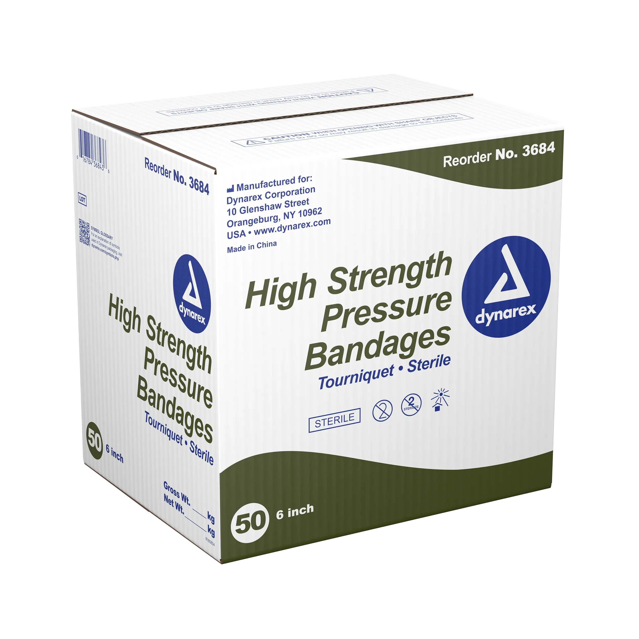 Dynarex - High Strength Pressure Bandage, 6"