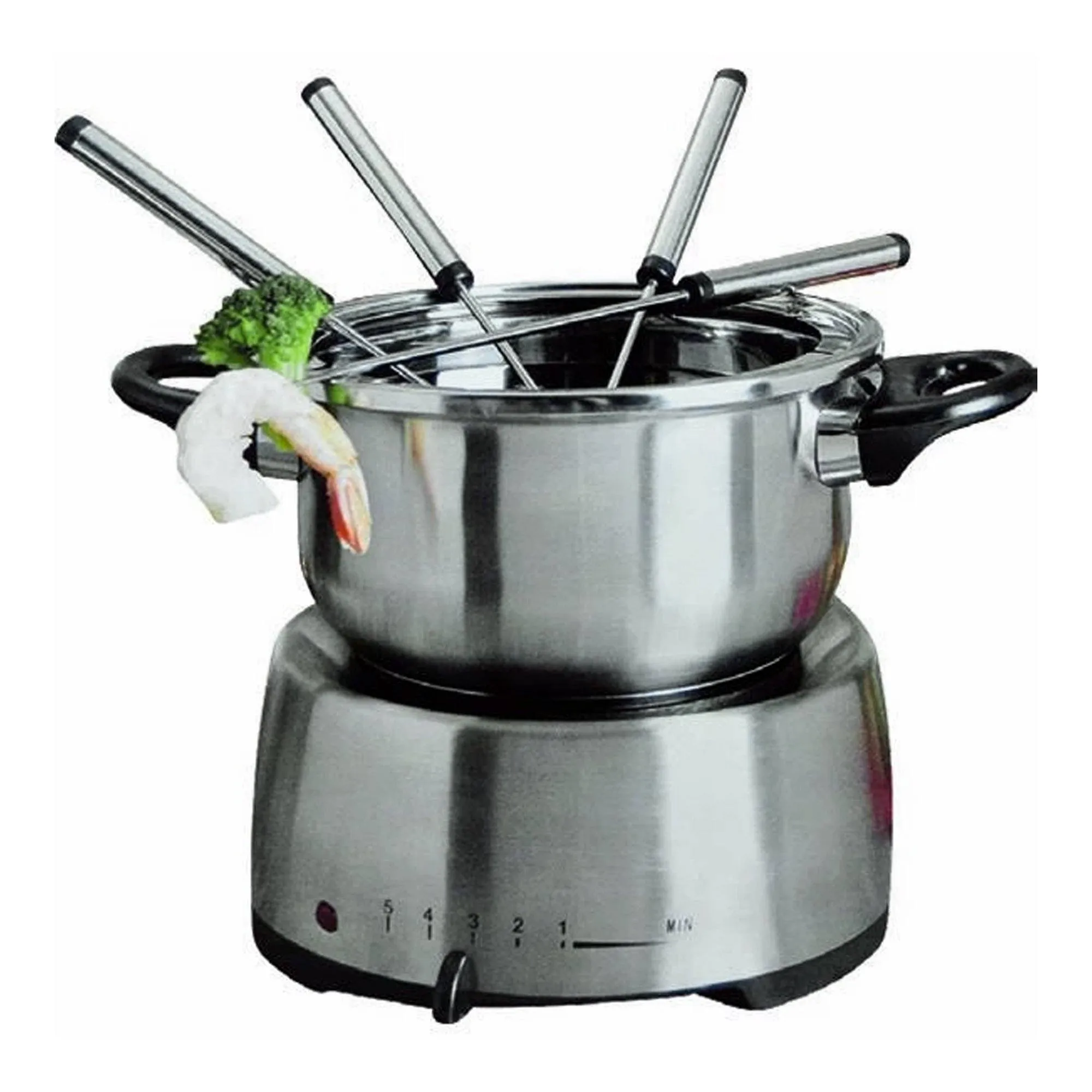 Electric Stainless Steel Fondue Pot Set