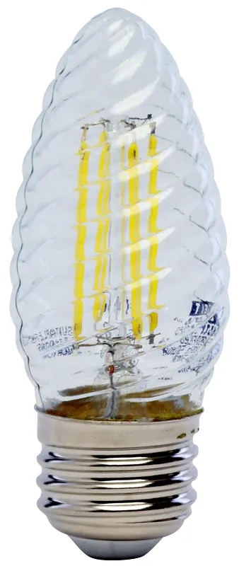Feit Electric BPF1560/850/FILED LED Bulb, Decorative, F15 Lamp, 60 W Equivalent, E26 Lamp Base, Dimmable, Clear :CD 1: QUANTITY: 6