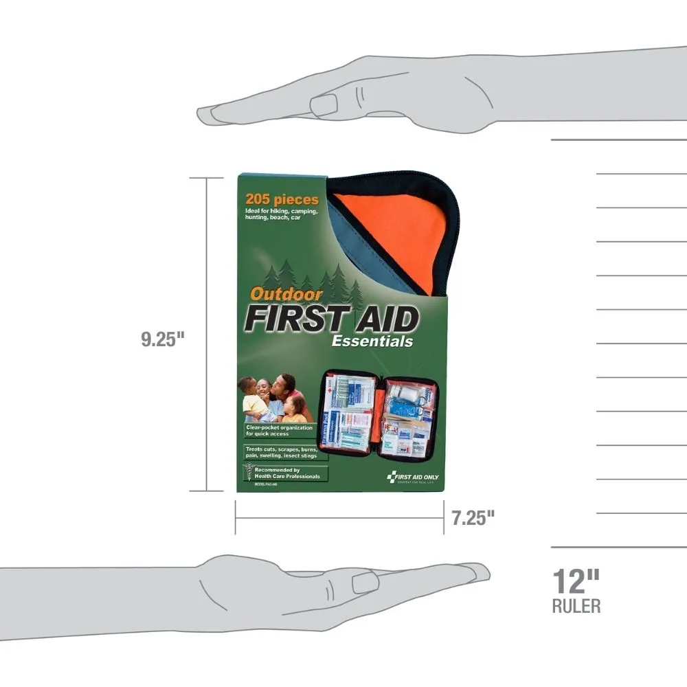 First Aid Only FAO-440 Outdoor First Aid Kit, 205 Piece, Fabric Case