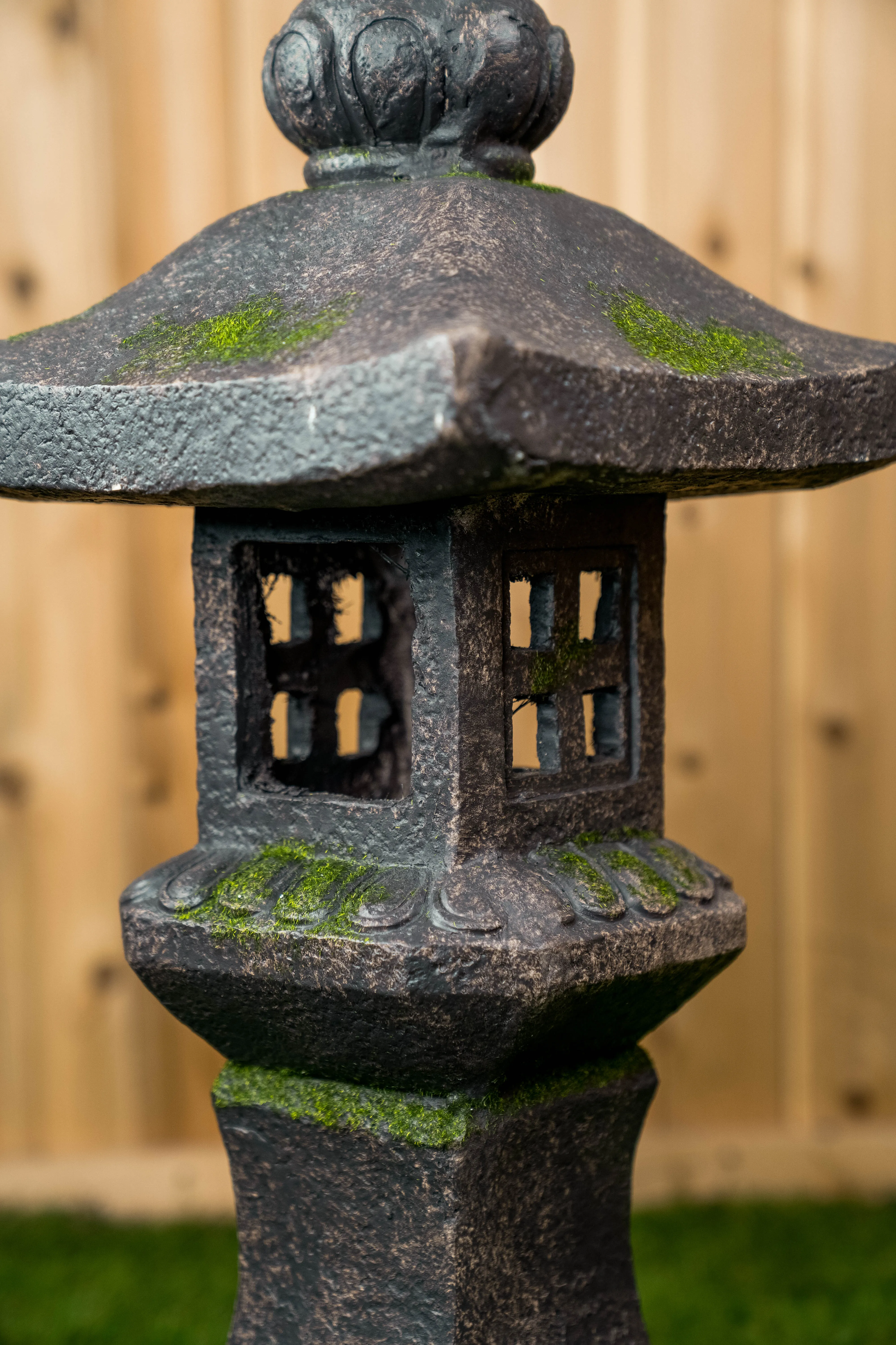 Grey Stone Pagoda Lantern - 27 Inch