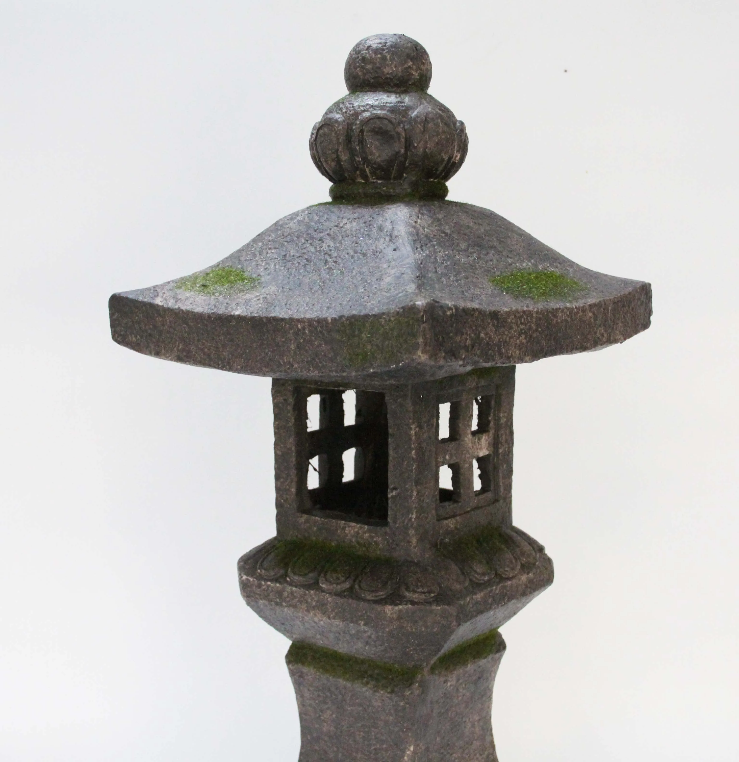 Grey Stone Pagoda Lantern - 27 Inch