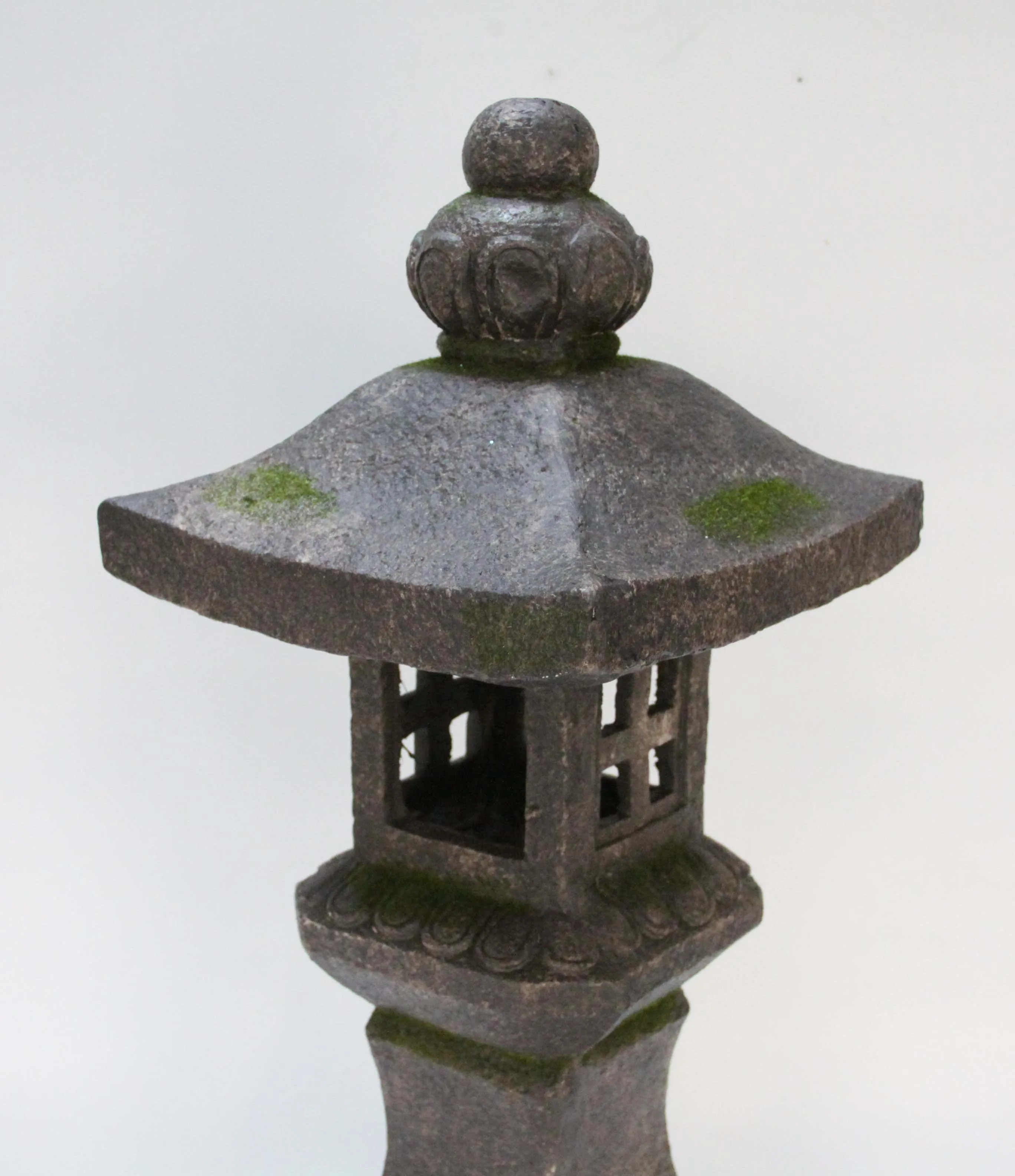 Grey Stone Pagoda Lantern - 27 Inch