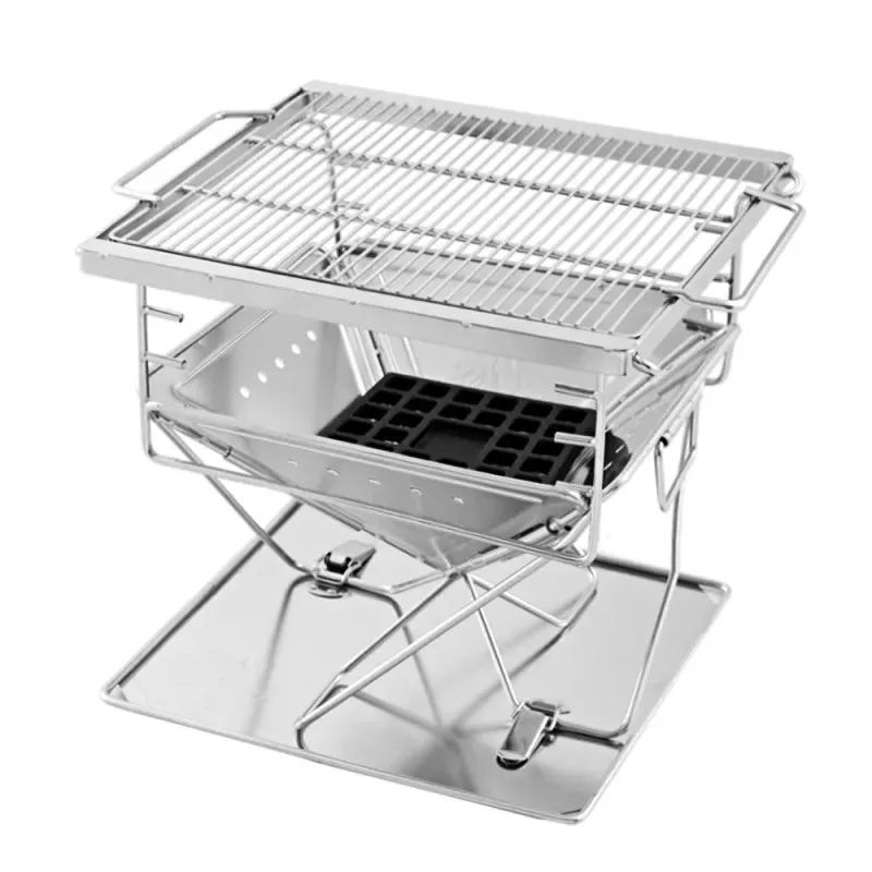 Grillz Portable Camping Fire Pit & BBQ