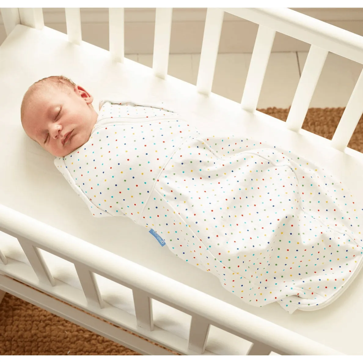 Grobag Newborn Swaddle (Light Weight) - Rainbow Spot