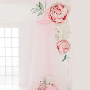Hanging tent netting -pastel pink