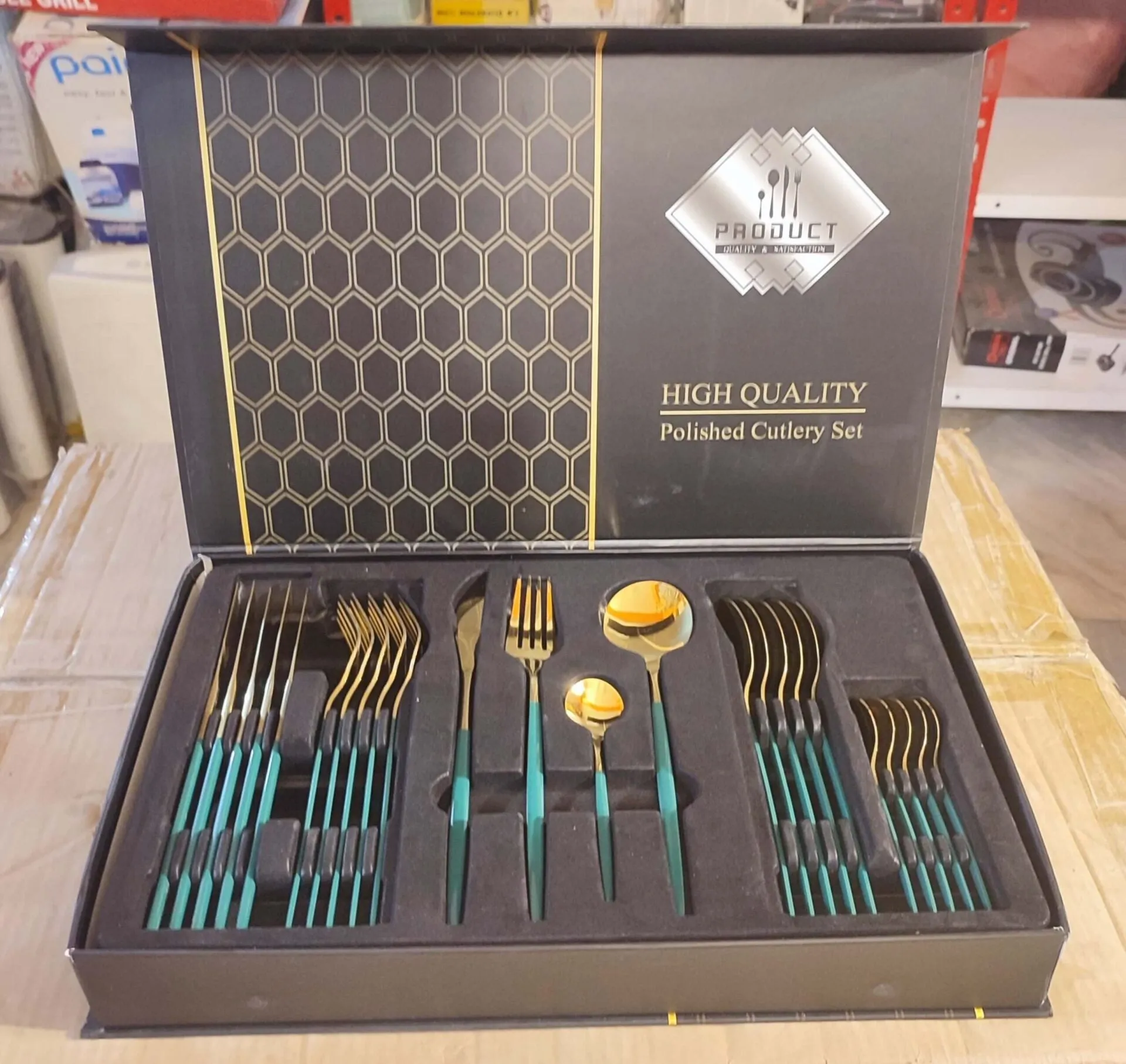 Heavy 24Pcs Steel Cutlery Set