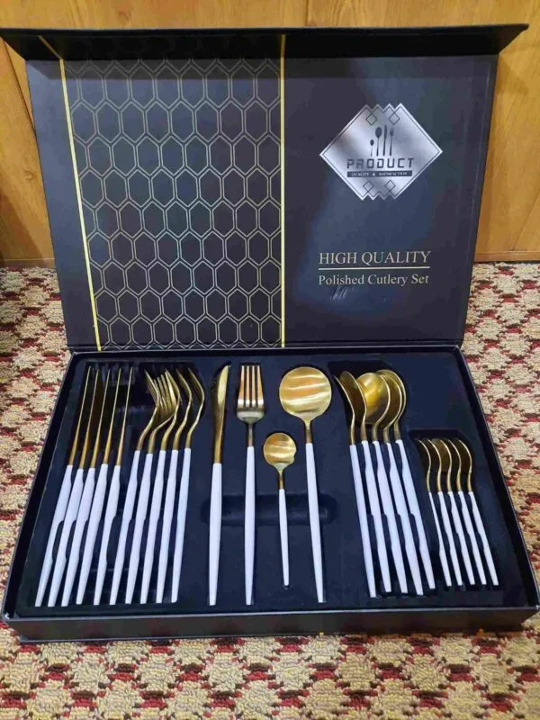 Heavy 24Pcs Steel Cutlery Set