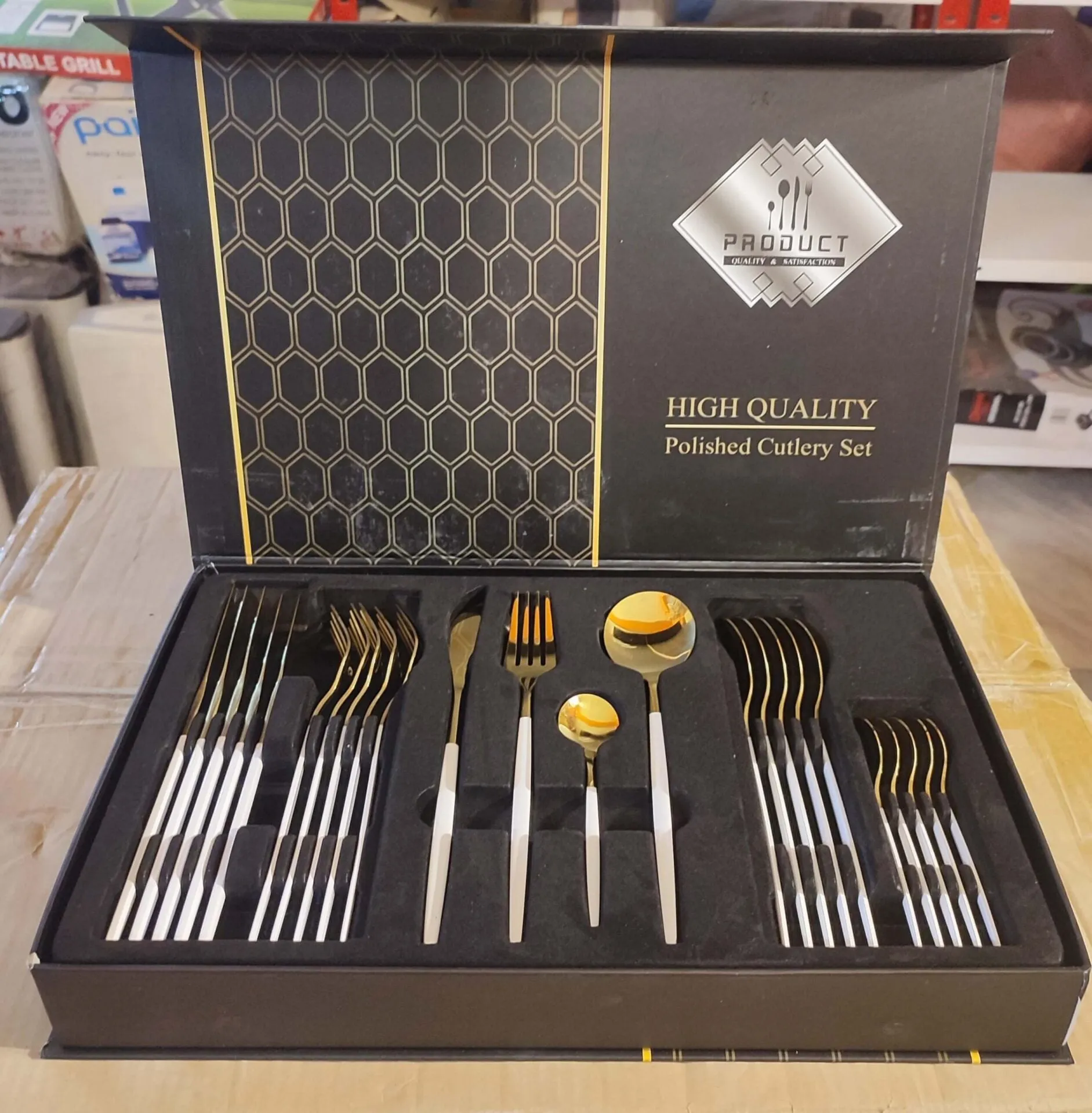 Heavy 24Pcs Steel Cutlery Set