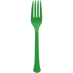 Heavy Weight Forks, High Ct. - Festive Green