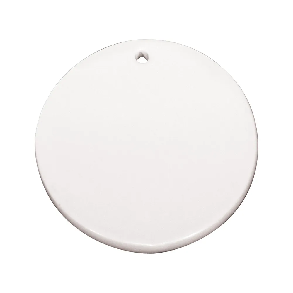 HPN SubliCraft 2.5" Round Sublimation Ornament with Hanger Hole - 100 per Case