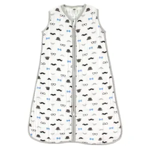 Hudson Baby Muslin Cotton Sleeveless Wearable Sleeping Bag, Sack, Blanket, Perfect Gentlemen