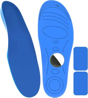 Insoles for Airtag Hidden Holder, Tracker Devise Case for Kids, Adults and Elderly, Comfortable Inserts for Shoes, Blue (195-210mm)