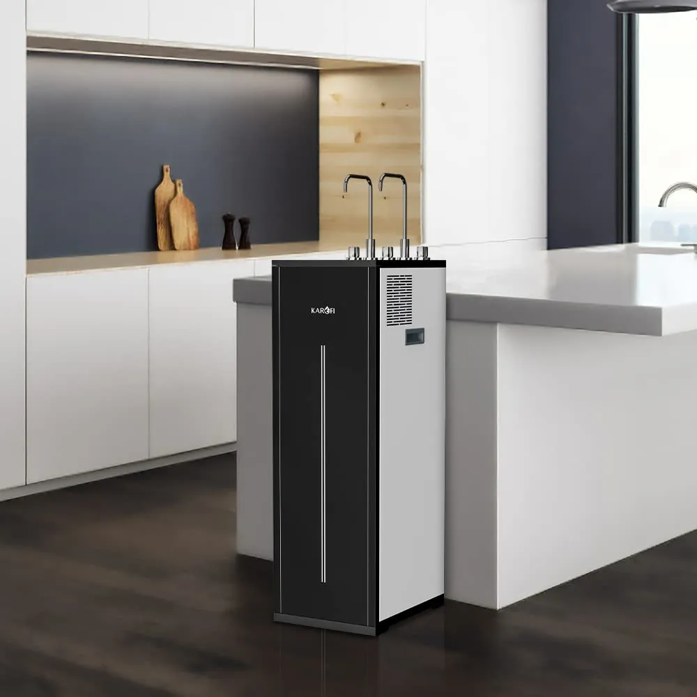 Karofi Water Dispenser & Water Purifier KAD L56 14L | Hot, Cold & Filter | 30% Energy Saving | 10 Powerful filters | India's 1st 2-in-1 Water Dispenser and Purifier | 1 Year Warranty