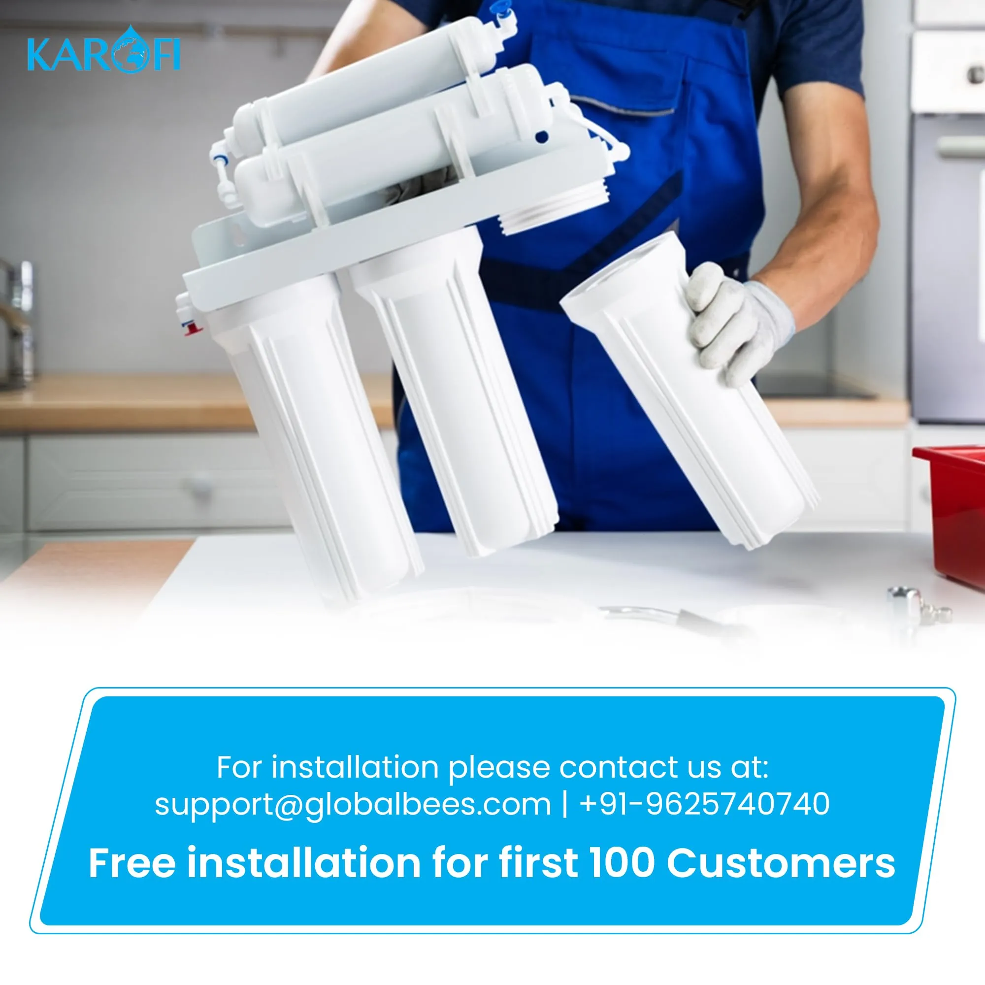 Karofi Water Dispenser & Water Purifier KAD L56 14L | Hot, Cold & Filter | 30% Energy Saving | 10 Powerful filters | India's 1st 2-in-1 Water Dispenser and Purifier | 1 Year Warranty