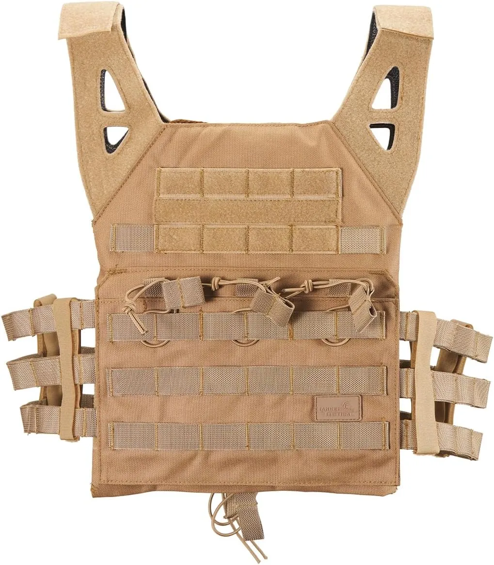 Lancer Tactical Airsoft Lightweight Molle Tactical Vest with Retention Cords-One size Fully adjustable Customizable Fit