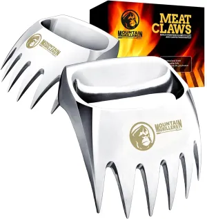 Meat Claws Meat Shredder for BBQ - Perfectly Shredded Meat, These Are The Meat Claws You Need - Best Pulled Pork Shredder Claw x 2 For Barbecue, Smoker, Grill (Solid Metal)