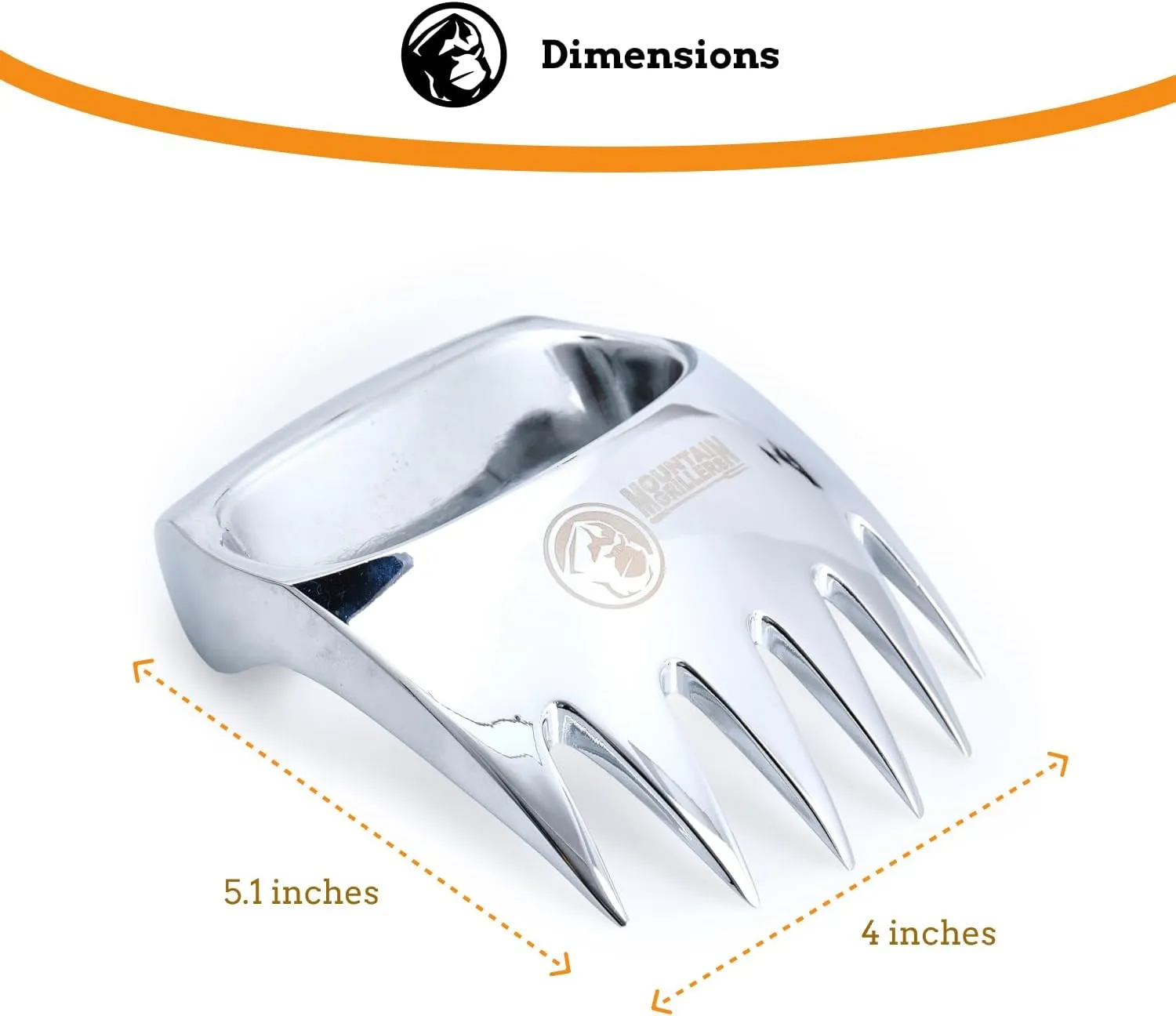 Meat Claws Meat Shredder for BBQ - Perfectly Shredded Meat, These Are The Meat Claws You Need - Best Pulled Pork Shredder Claw x 2 For Barbecue, Smoker, Grill (Solid Metal)