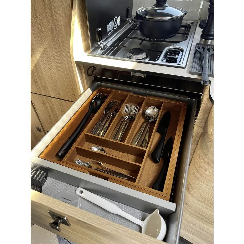 Mera 8 Compartment Expandable Cutlery Tray Bamboo