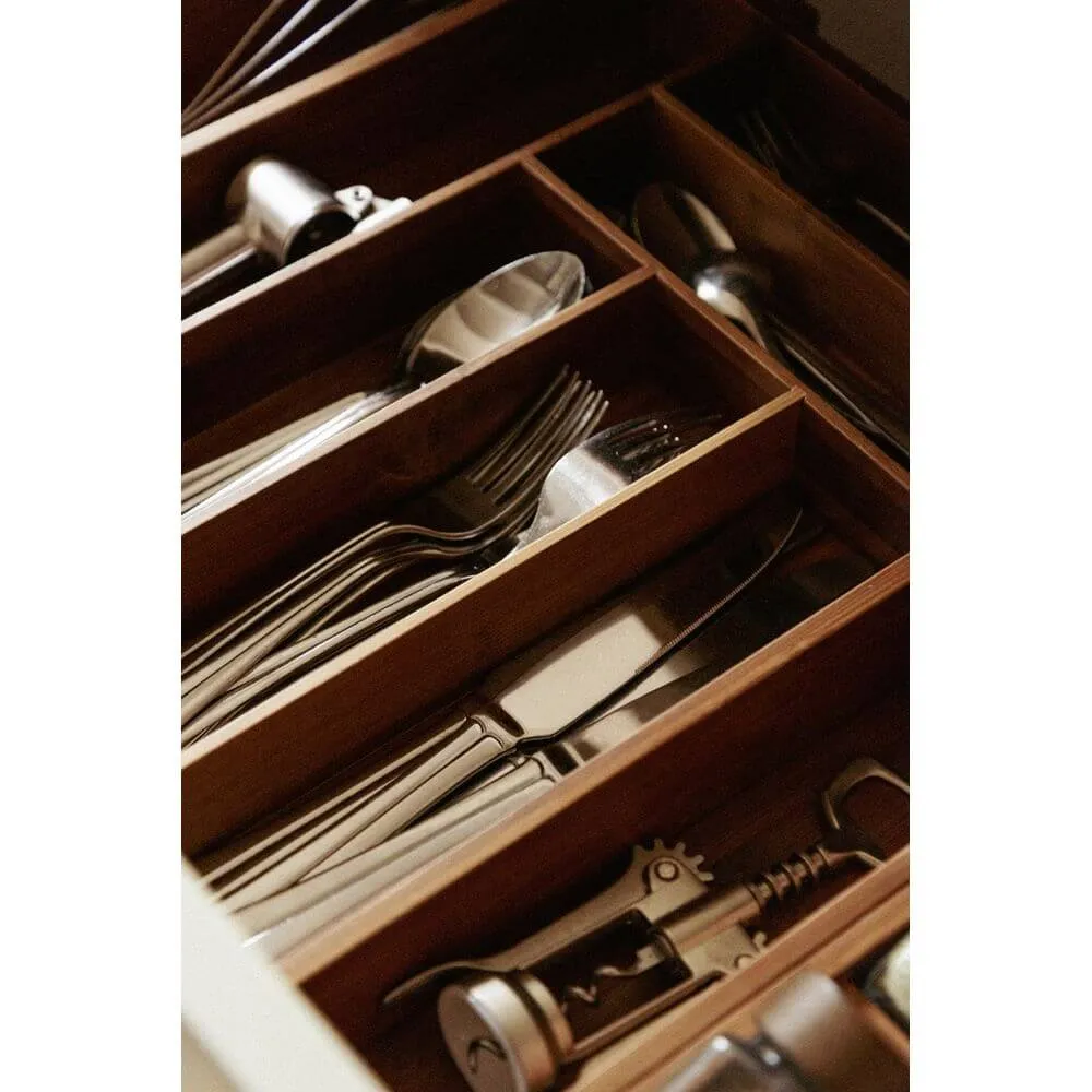 Mera 8 Compartment Expandable Cutlery Tray Bamboo