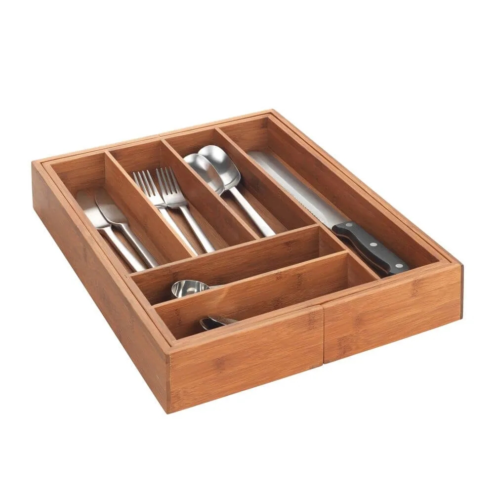 Mera 8 Compartment Expandable Cutlery Tray Bamboo