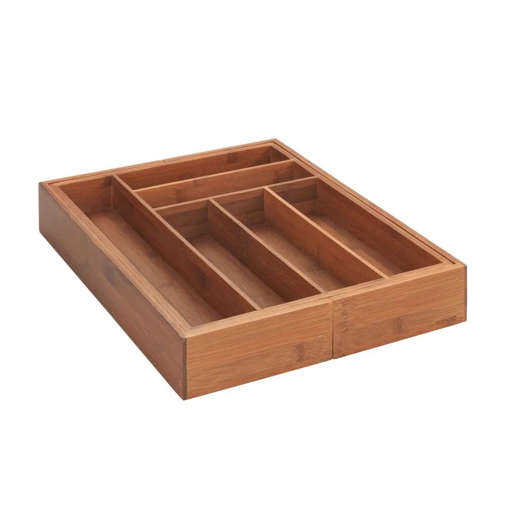 Mera 8 Compartment Expandable Cutlery Tray Bamboo