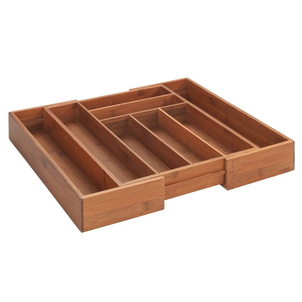 Mera 8 Compartment Expandable Cutlery Tray Bamboo