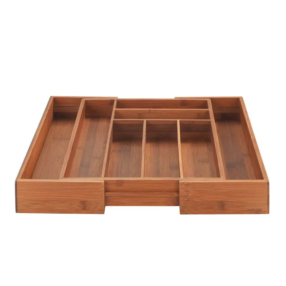 Mera 8 Compartment Expandable Cutlery Tray Bamboo