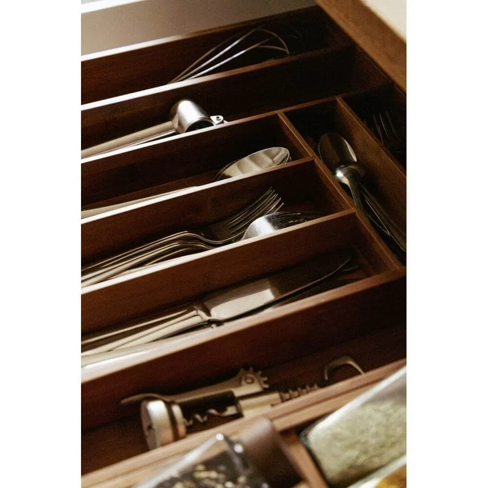 Mera 8 Compartment Expandable Cutlery Tray Bamboo