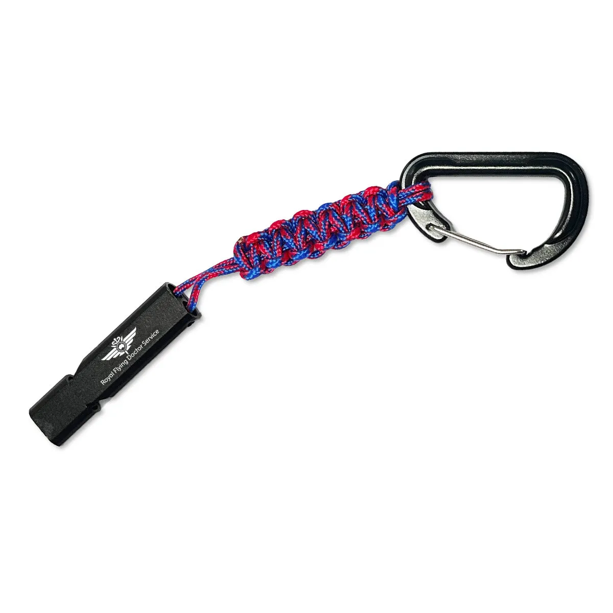 Metal Safety Whistle With Paracord   Carabiner