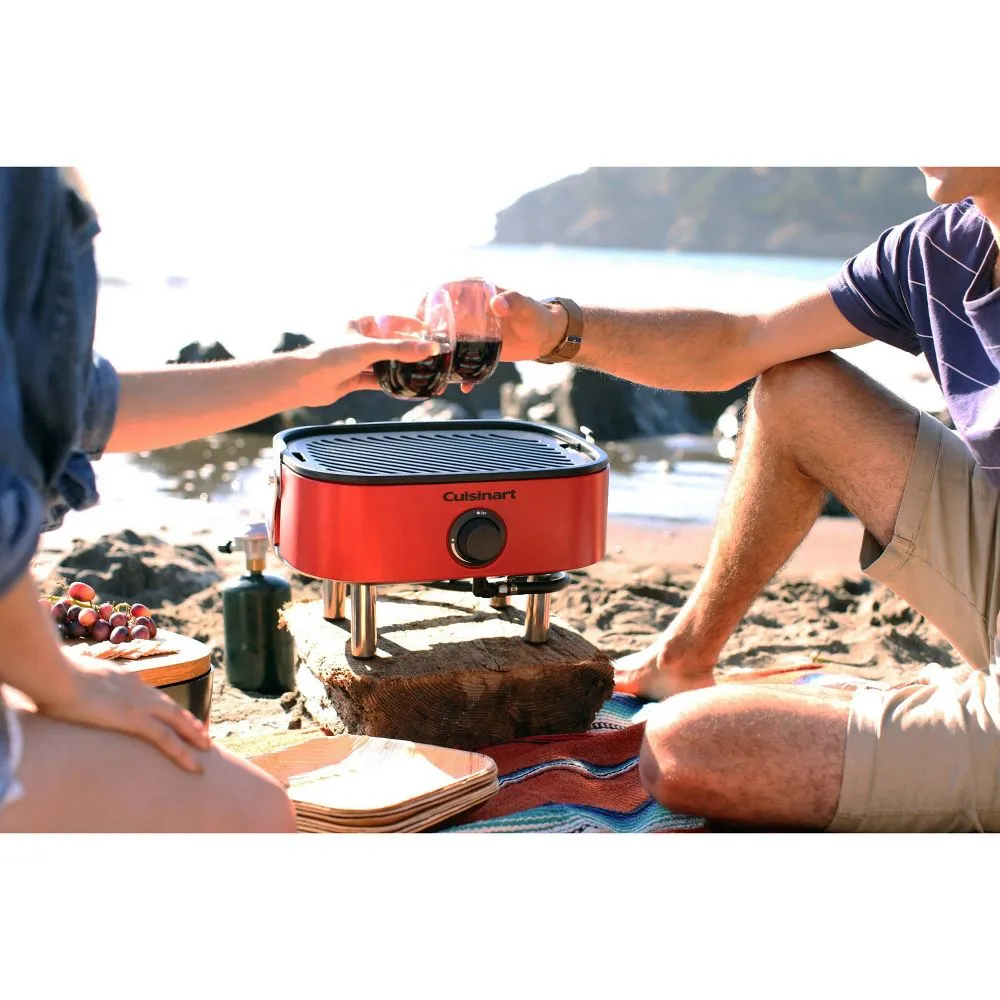 New - Cuisinart 1-Burner Venture Portable Gas Grill CGG-750 Red