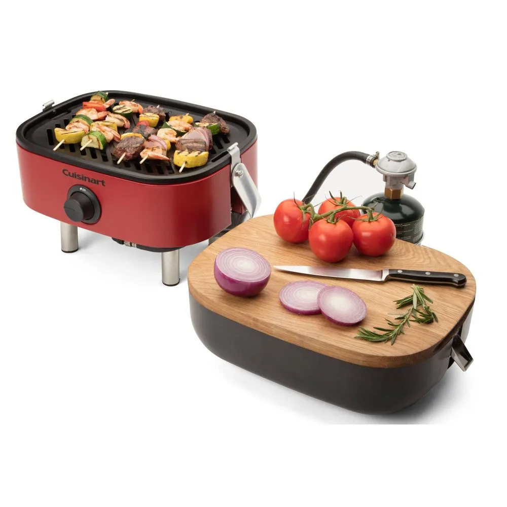 New - Cuisinart 1-Burner Venture Portable Gas Grill CGG-750 Red