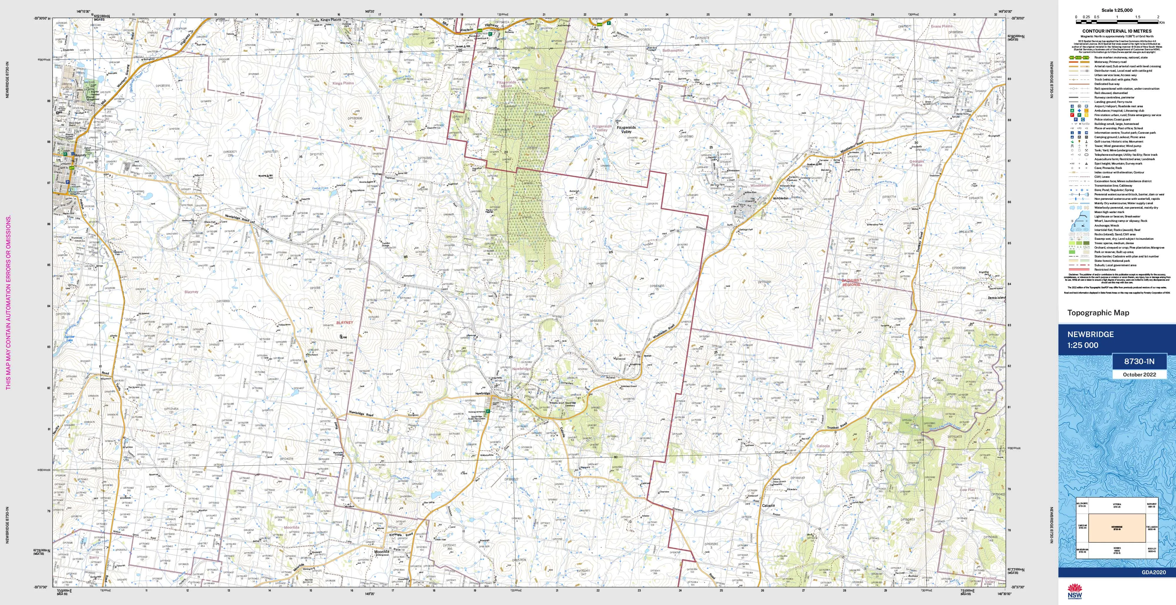 Newbridge 8730-1N Topographic Map 1:25k