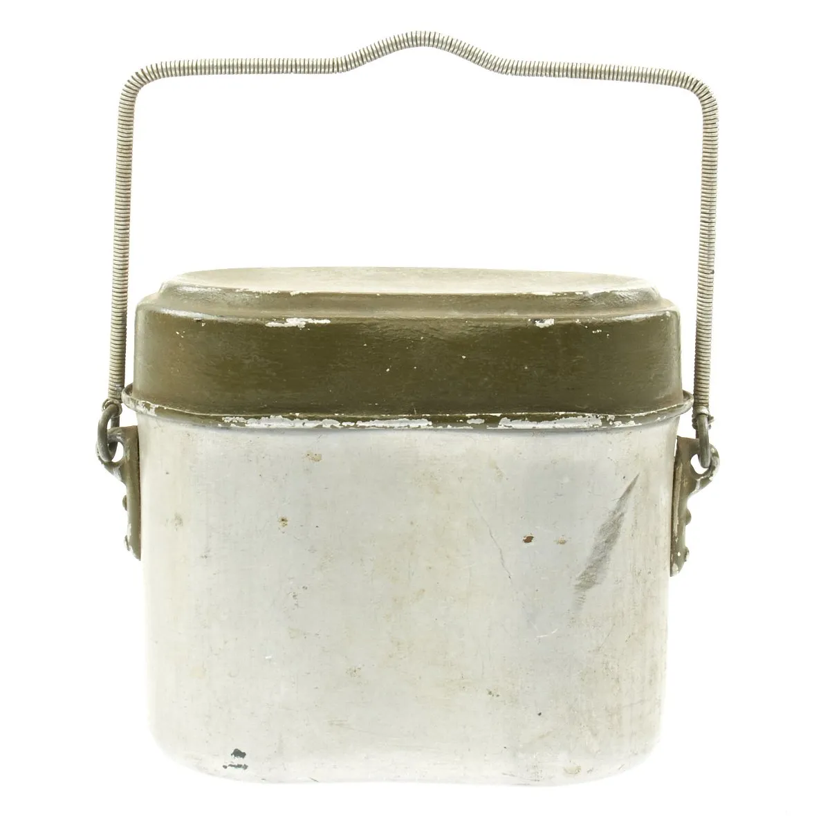 Original German WWII M-31 Aluminum Mess Tin Decorated by German P.O.W. Nikolaus Werth