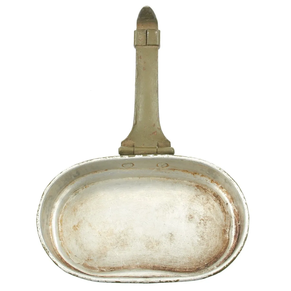 Original German WWII M-31 Aluminum Mess Tin Decorated by German P.O.W. Nikolaus Werth