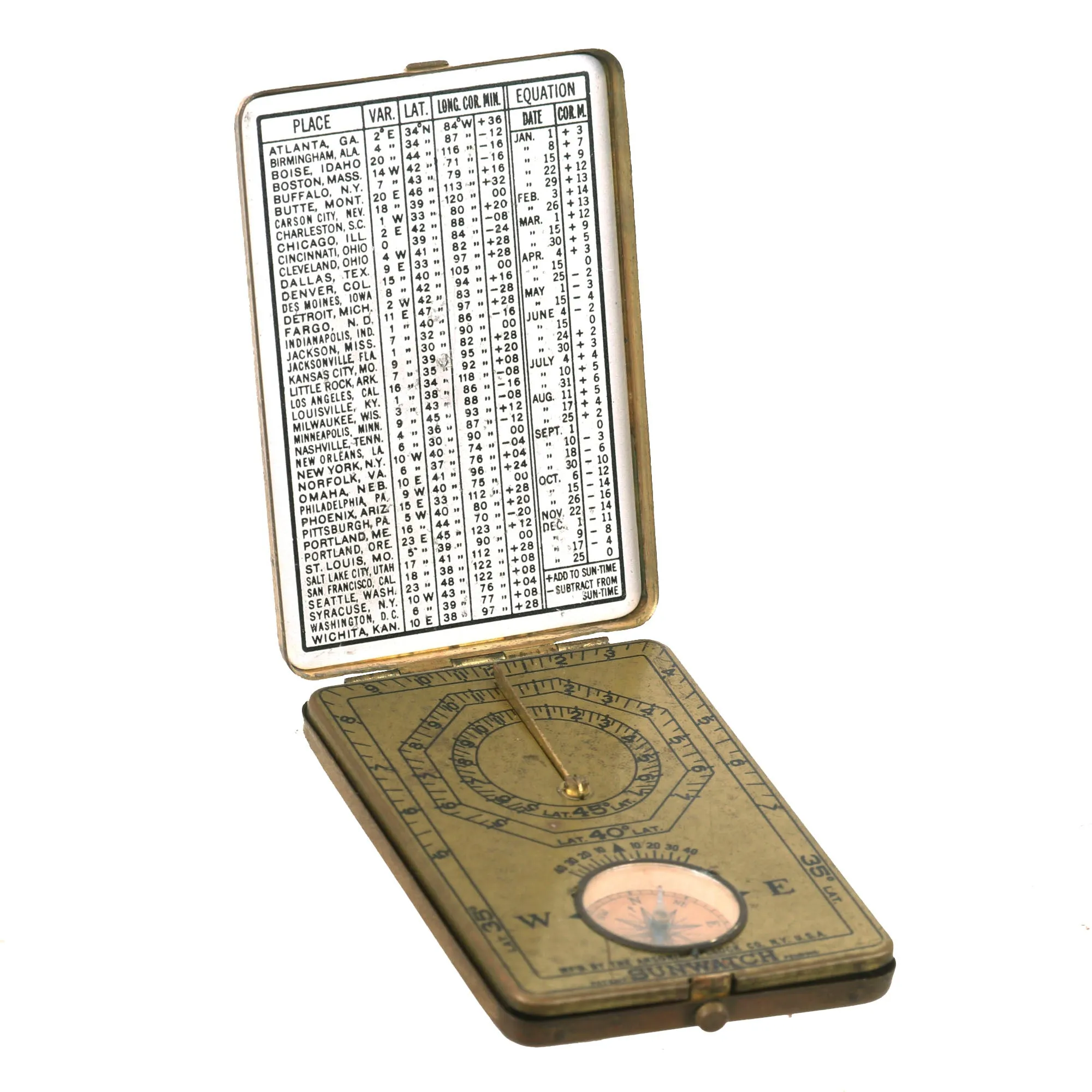 Original U.S. WWII Army Air Forces Emergency Lifeboat Survival Kit with Knives, Flashlight, Signal Mirror, Compasses - Unissued