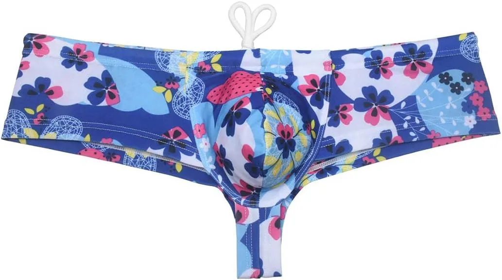 OROCOJUCO Mens Swimwear Skimpy Briefs Bikini Brazilian Cut Surf Shorts Board Cheeky Swim Trunks